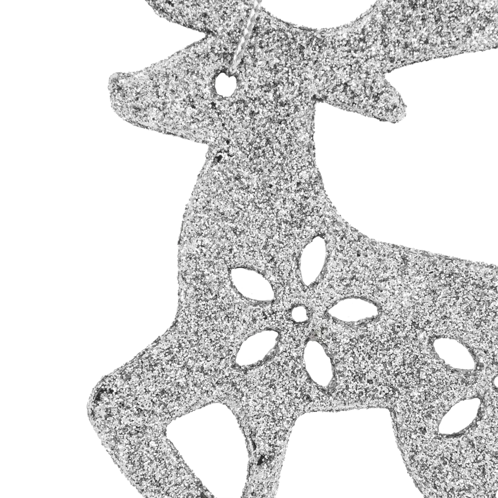 85156531 Елочная игрушка «Олень» 10 см глиттер серебряный STLM-0950532 Santreyd  - Вид №2
