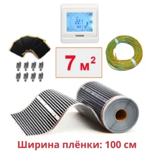 92033410 Инфракрасная пленка для теплого пола Теплософт 7 м² 1540 Вт с сенсорным терморегулятором STLM-1412617