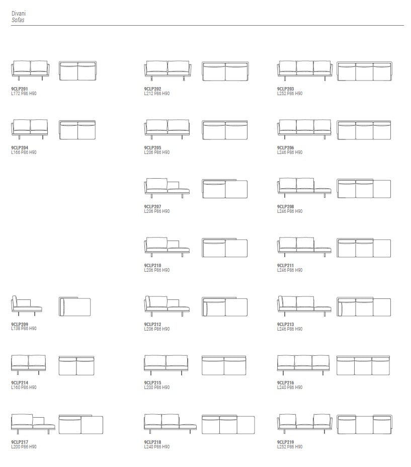 Ткань диван Marelli Clipper ARCH-00084640 - Вид №11