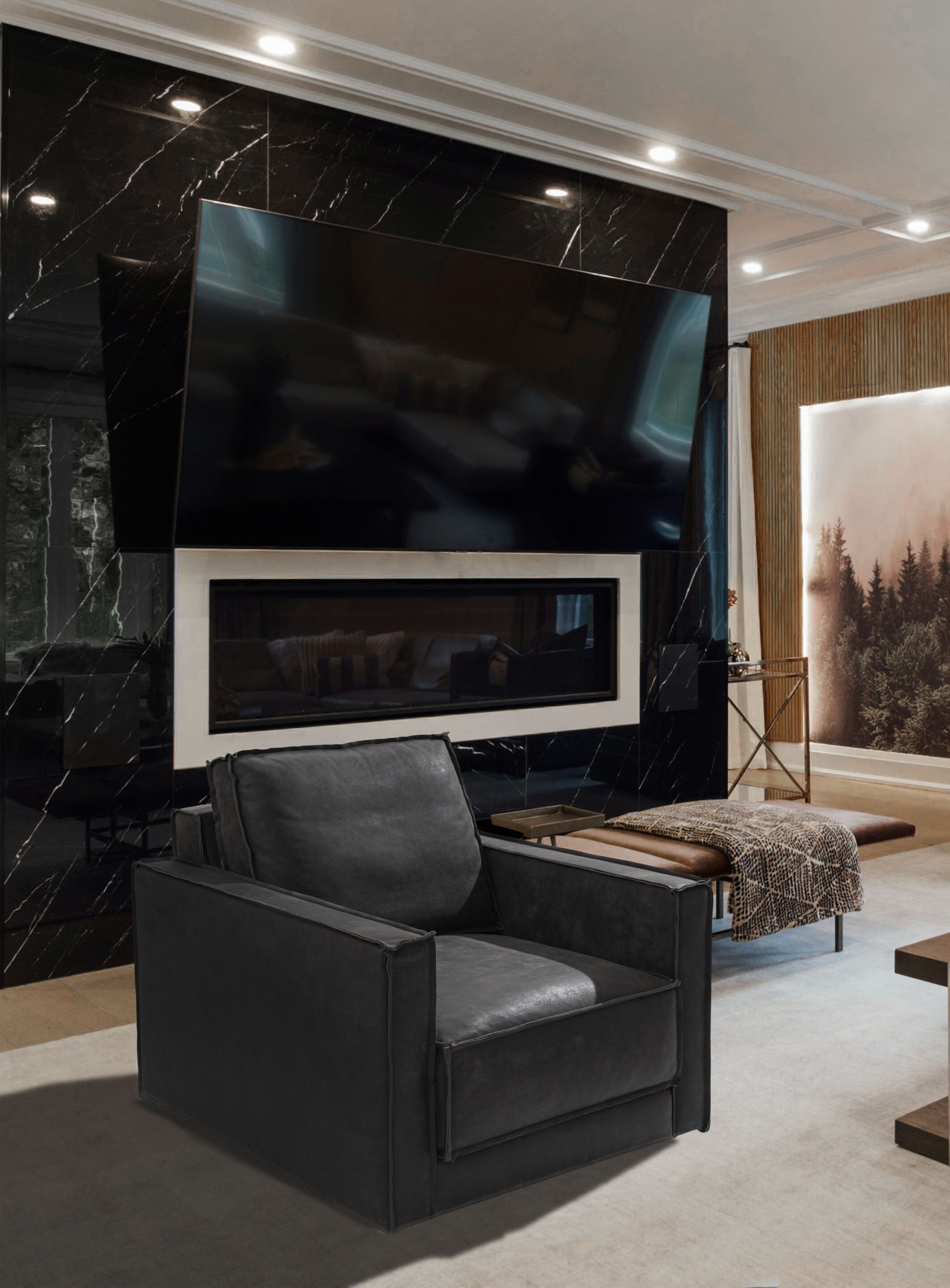 Кожаное кресло с подлокотниками GRUPPO FOX день Фокса ARCH-00117943 - Вид №1