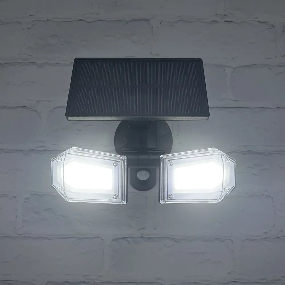 Светильник светодиодный уличный Duwi Solar LED на солнечных батареях 3 режима 25Вт 6500К 820Лм IP65 датчик движения черный STLM-2020817 - Вид №4