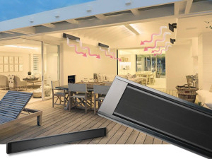 Электрический радиатор / плита для наружного и большого внутреннего пространства без светового излучения