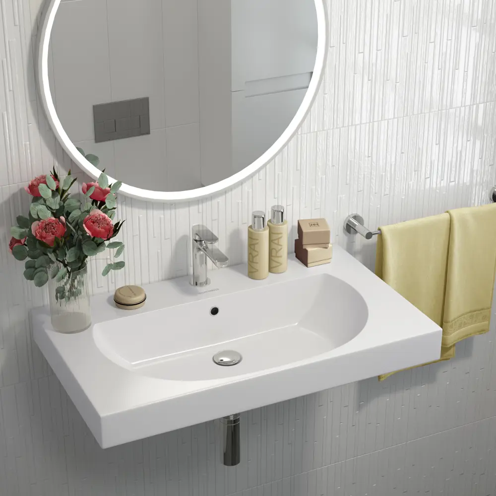 Плитка настенная Kerama Marazzi Сигма 20x60 см 1.2 м² глянцевая цвет белый геометрия STLM-2005530 - Вид №4