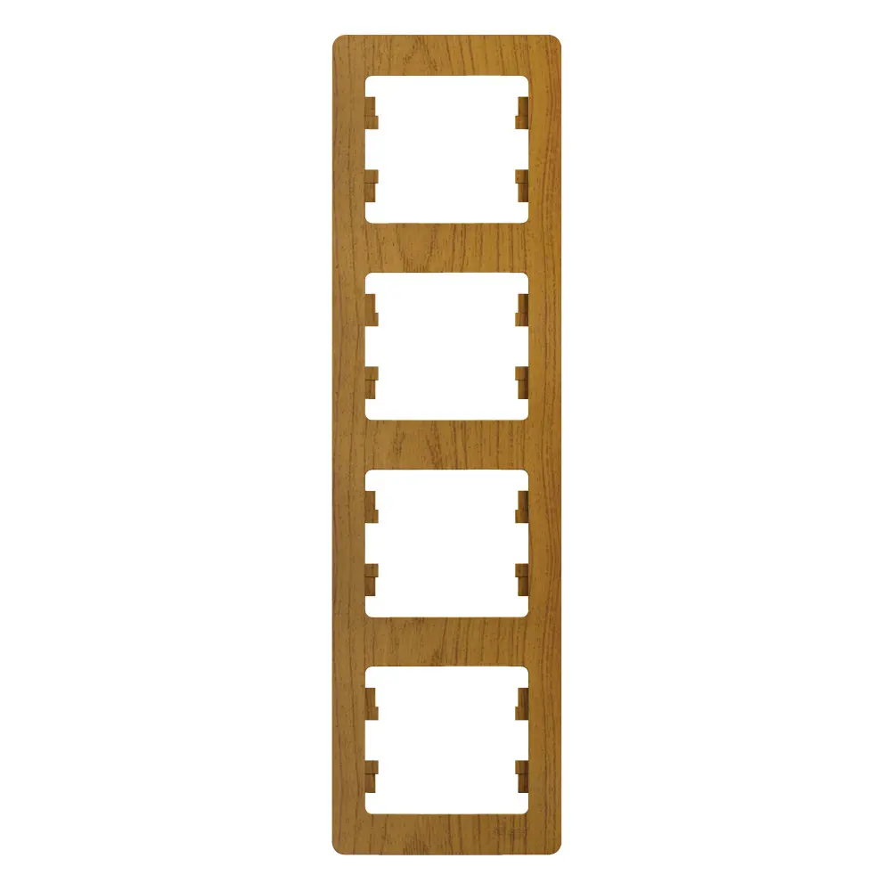 Рамка для розеток и выключателей Systeme Electric Glossa 4 поста цвет дуб STLM-2051342