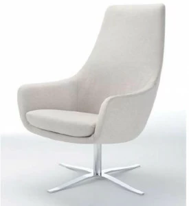 ZALABA Design Мягкое кожаное кресло с подлокотниками Ola