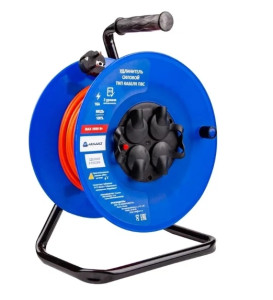 Удлинитель силовой АТЛАНТ ПВС 4000 черный/синий 9121831