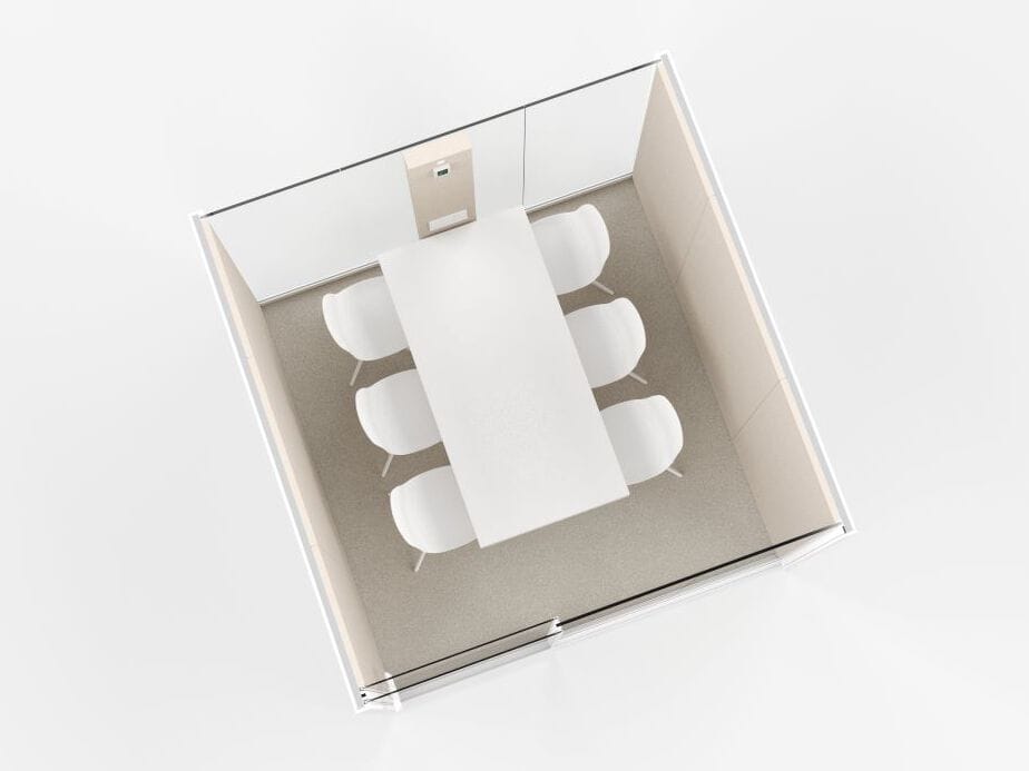 Многосторонняя акустическая офисная кабина со встроенным освещением Vetrospace VETROSPACE L+ ARCH-00028534 - Вид №2