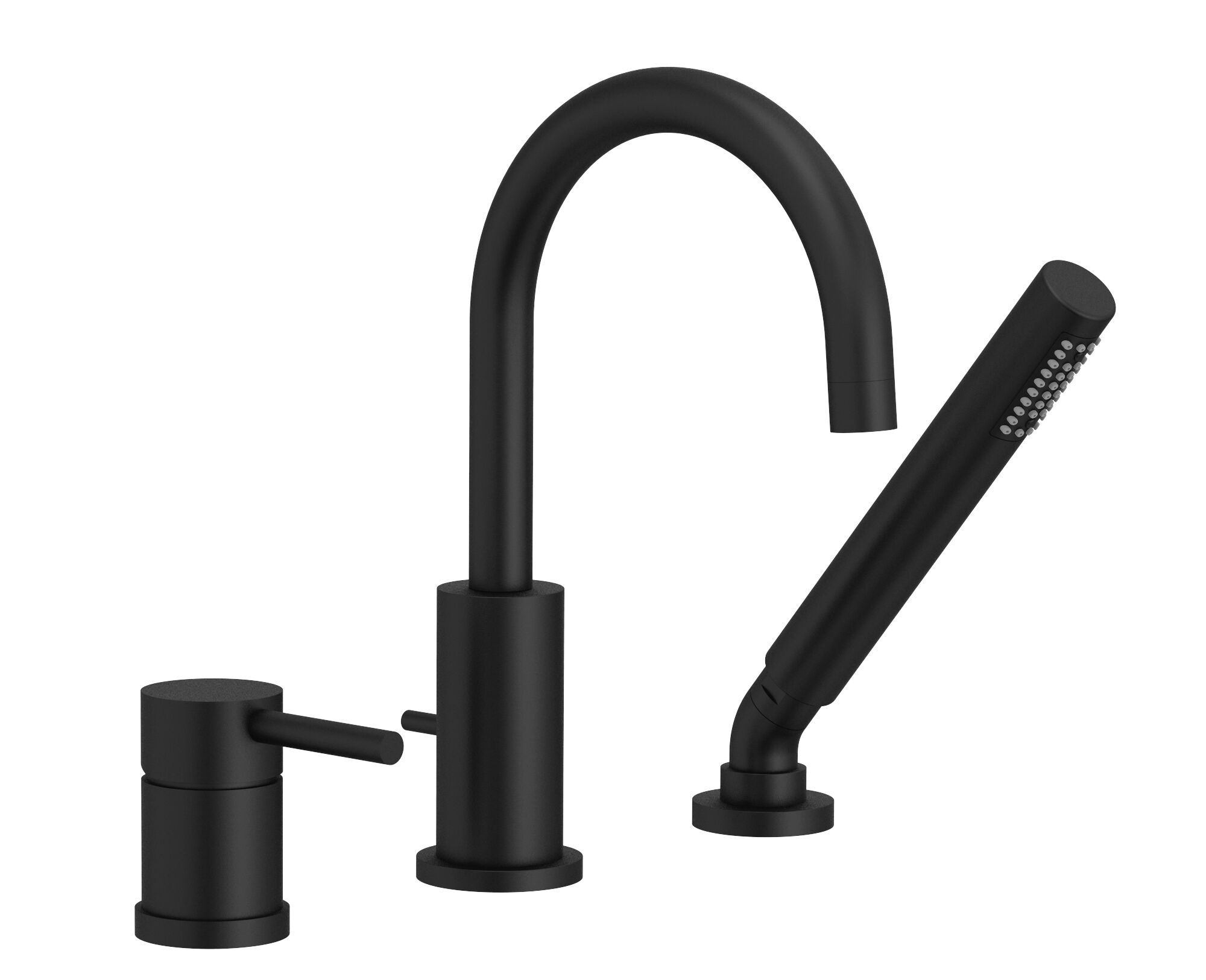 Смеситель для ванны с 3 отверстиями и ручным душем BARIL Zip B66 ARCH-00130013 - Вид №1