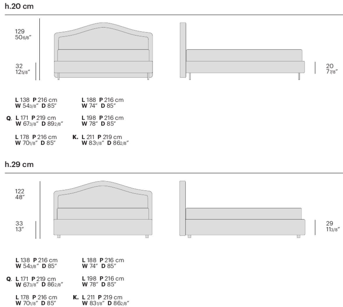 Кровать с капитонным изголовьем Bolzan CAPRI ARCH-00060962 - Вид №6