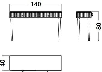 Деревянная прямоугольная консоль с ящиками CPRN HOMOOD Cocoon ARCH-00031577 - Вид №2