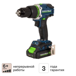 Аккумуляторная дрель-шуруповерт Rockfield RF2062BK с ударной функцией 89367262