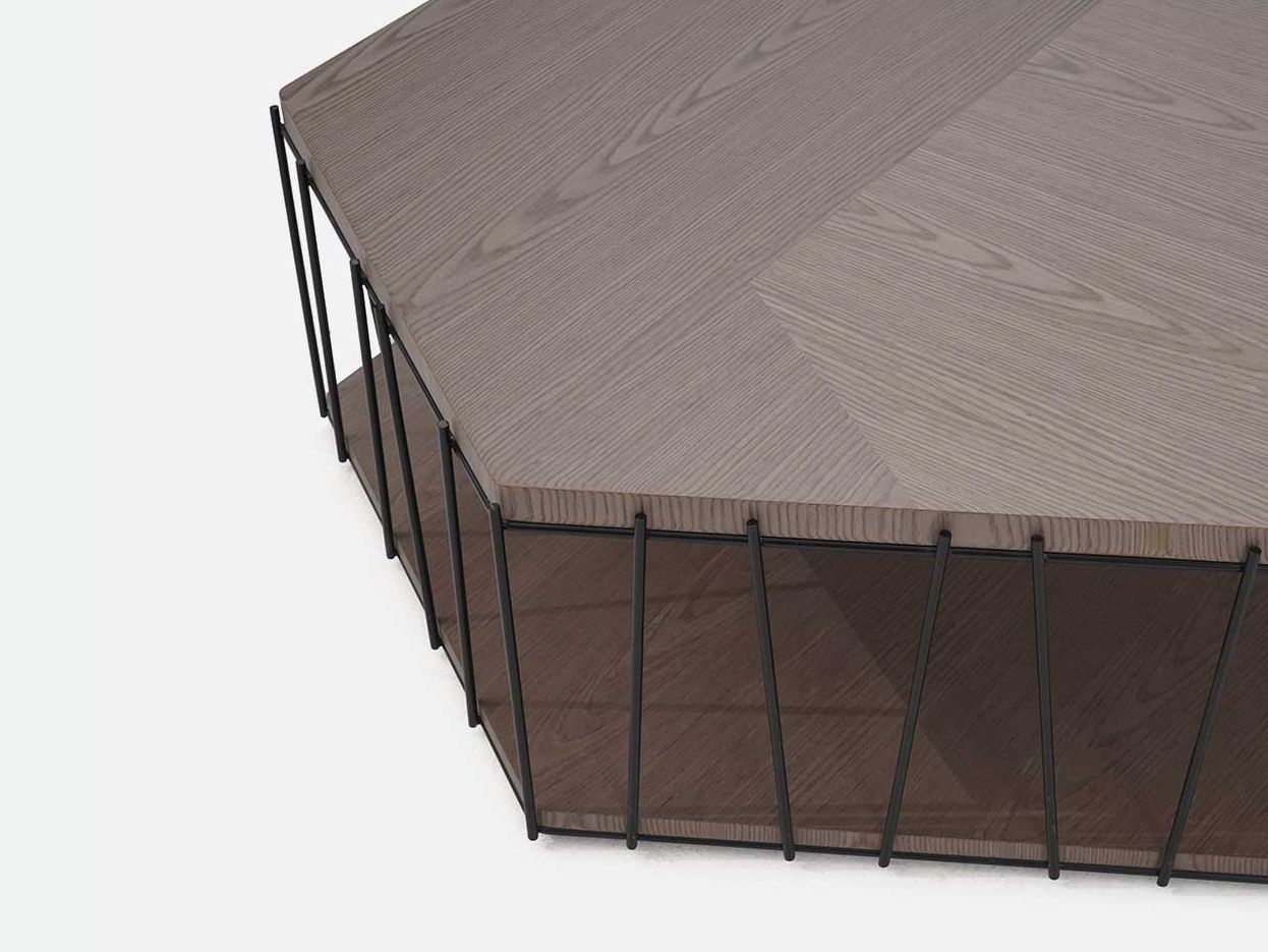 Деревянный шестиугольный низкий журнальный столик CASA Allover ARCH-00052799 - Вид №1