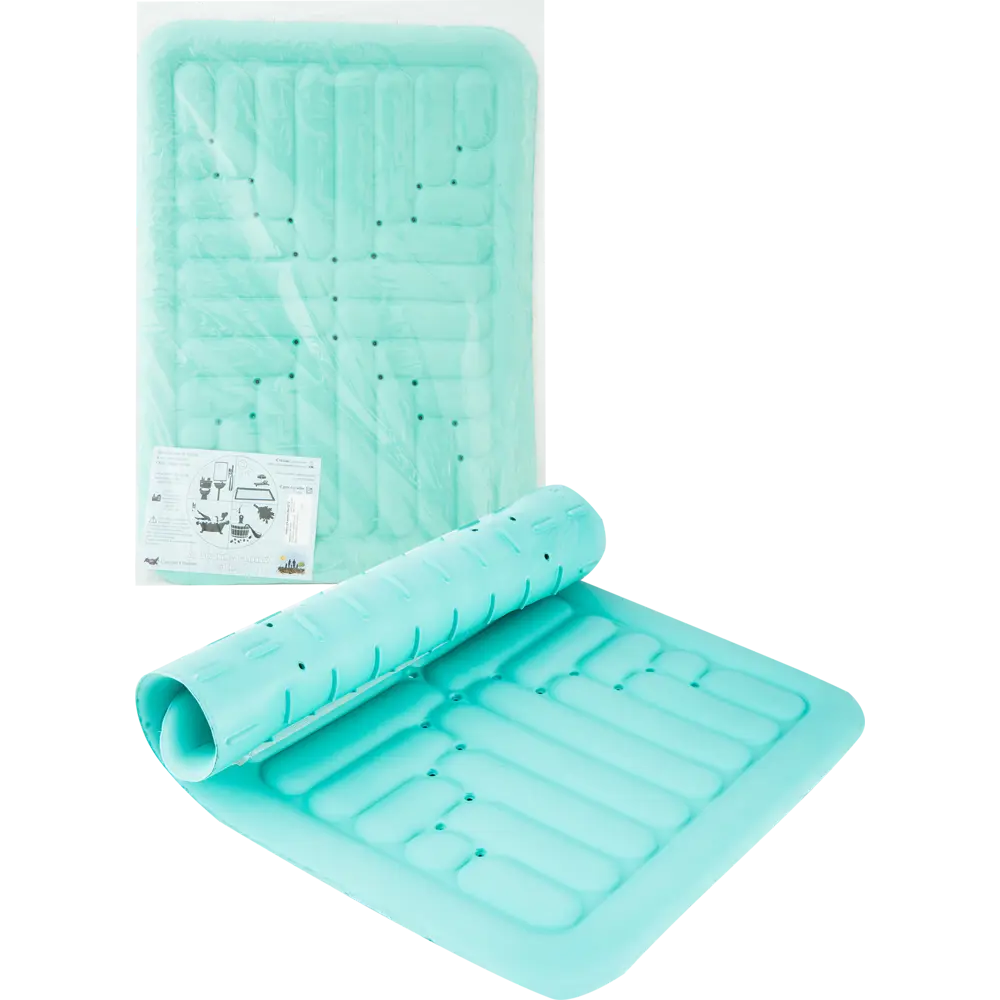 Коврик для ванной противоскользящий 52x72 см цвет голубой Santreyd Без серии STLM-2172355 - Вид №3