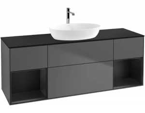 Villeroy&Boch Тумба под раковину Прямоугольная версия FD02PDGK Finion Anthracite Matt Lacquer