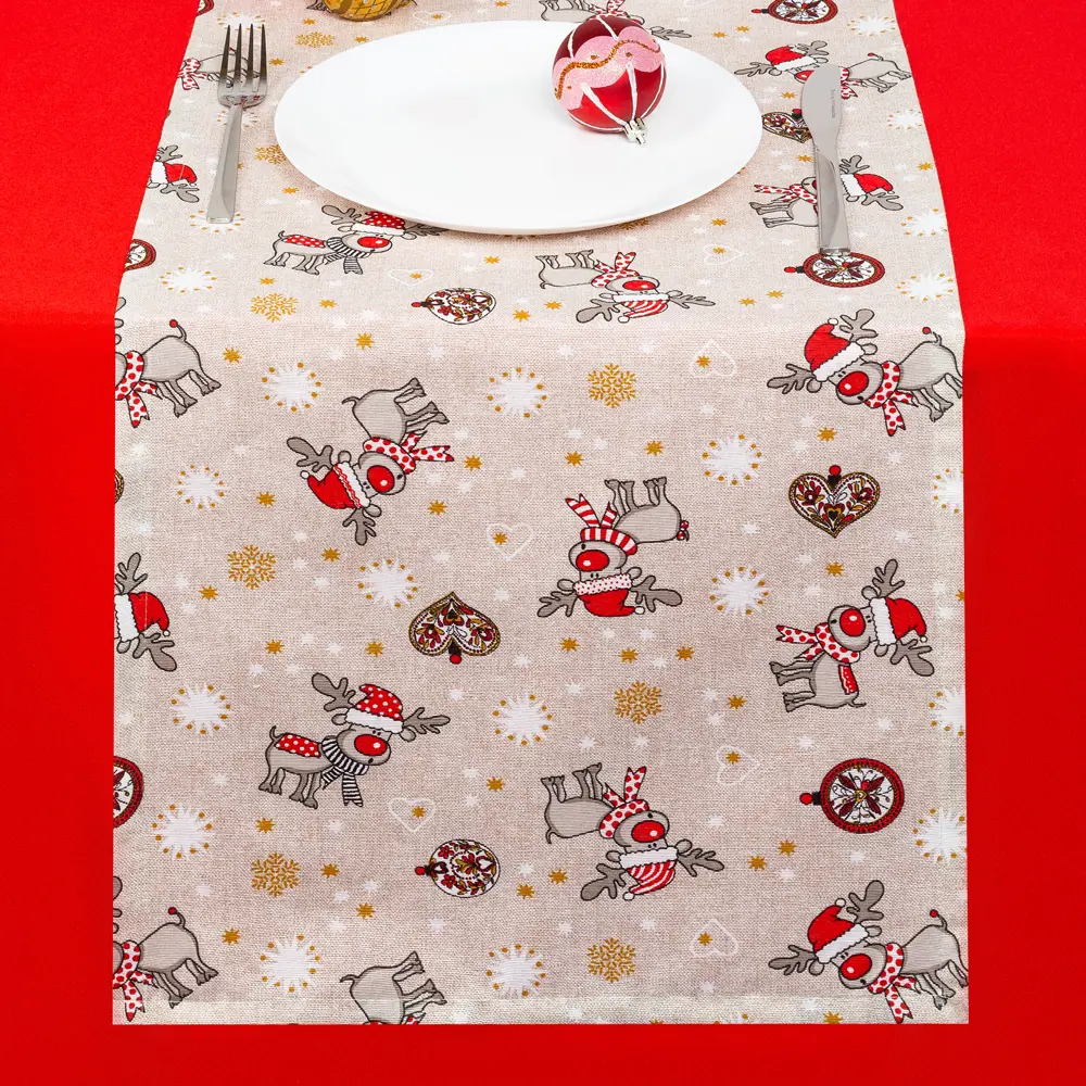 Дорожка «Оленёнок Санты» 40х140 см, цвет бежевый Altali Олененок Санты STLM-2022162 - Вид №6