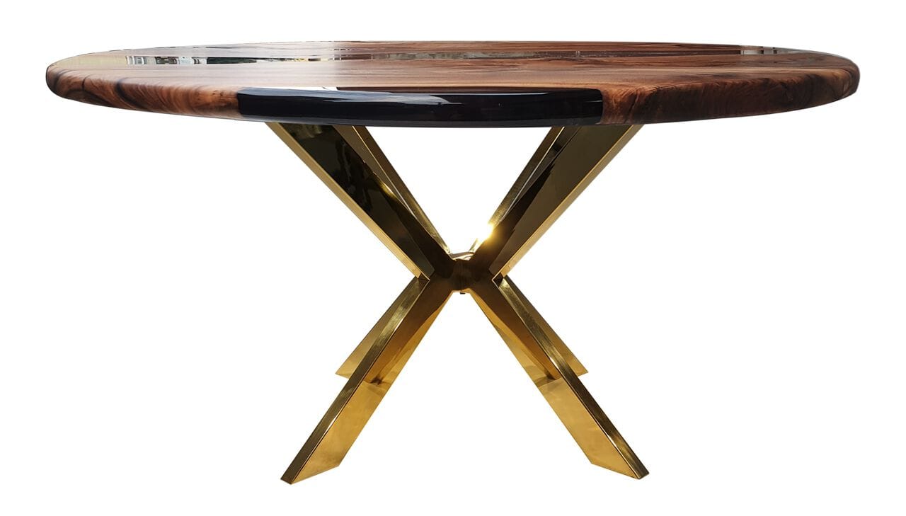 Круглый стол из смолы и орехового дерева Legnor LEG2408731 ARCH-00139281 - Вид №11