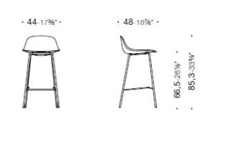 Высокий табурет из полипропилена с подставкой для ног ESTEL GROUP ARCH-00045585 - Вид №3