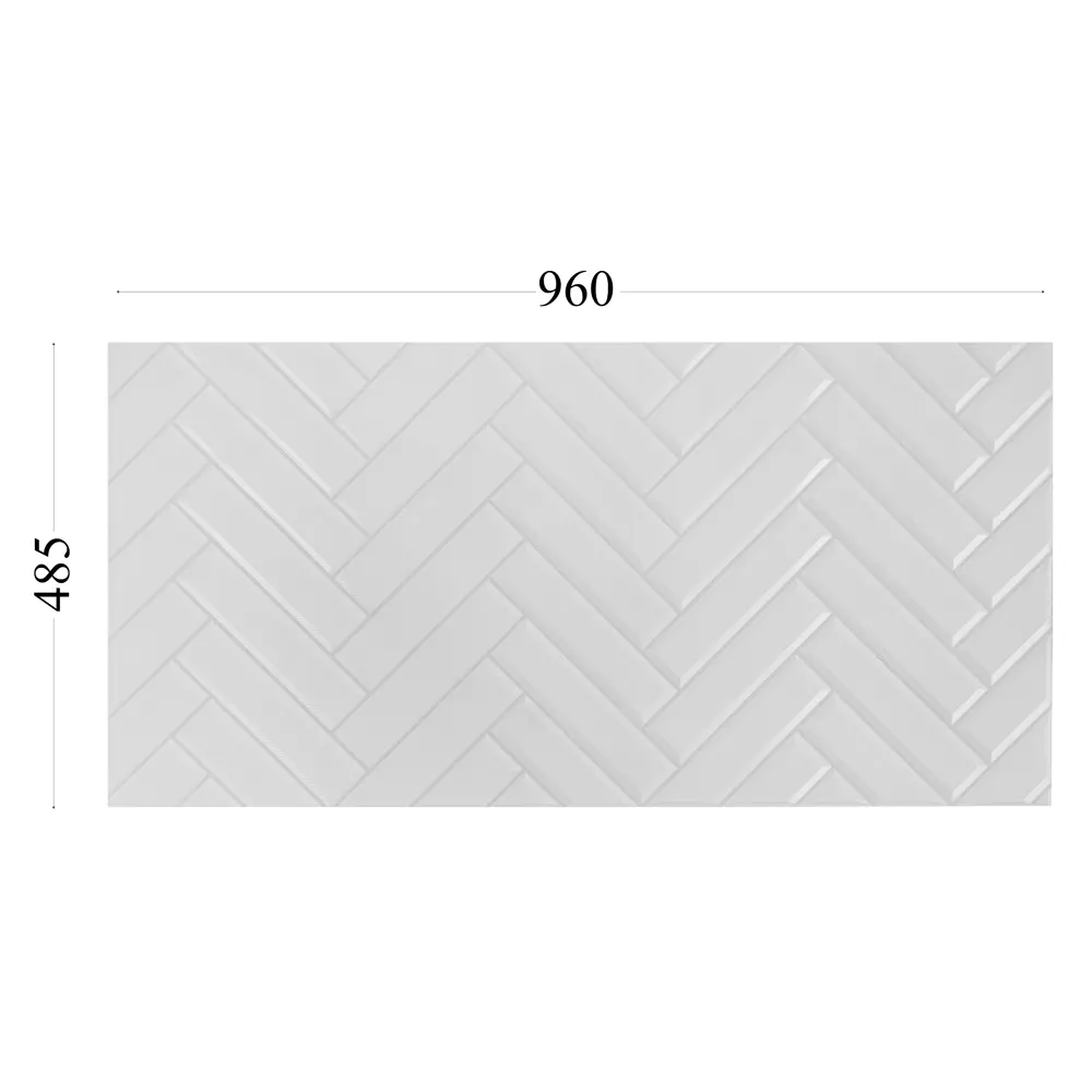 Панель ПВХ листовая 960х485х3 мм Сноу 0.47 м² Santreyd STLM-2114400 - Вид №4