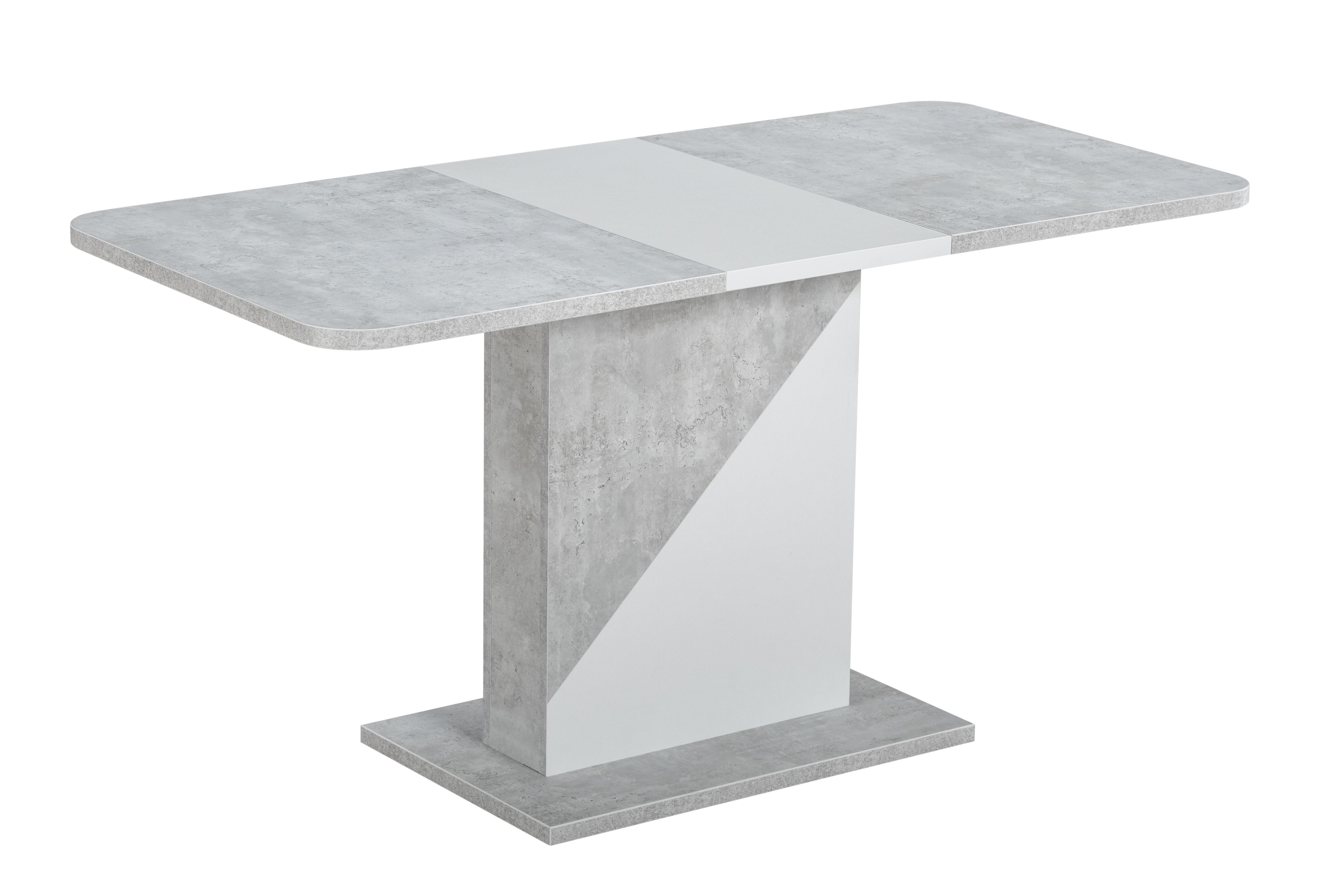 90550059 Кухонный стол прямоугольник 110-145x68.6 см ЛДСП цвет белый, бетон Accent STLM-0276737 ТЕРМИНАЛ