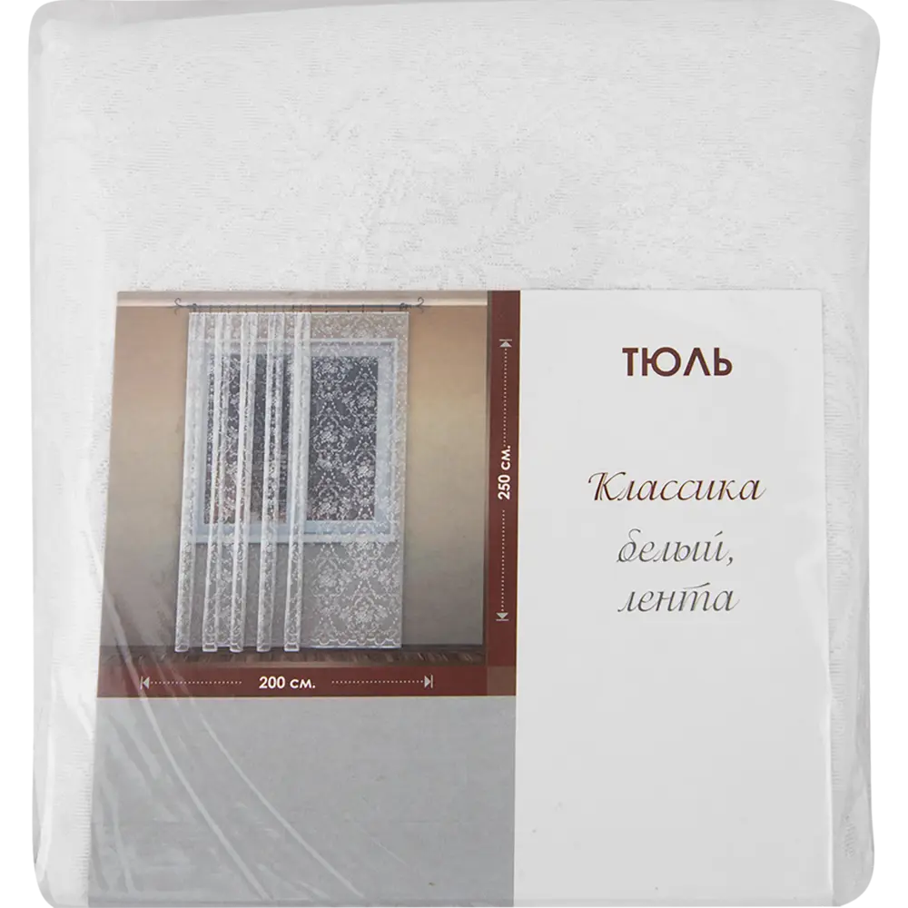 Тюль на ленте «Классика», 200х250 см, цвет белый 81948126 STLM-2156588 Santreyd  - Вид №6