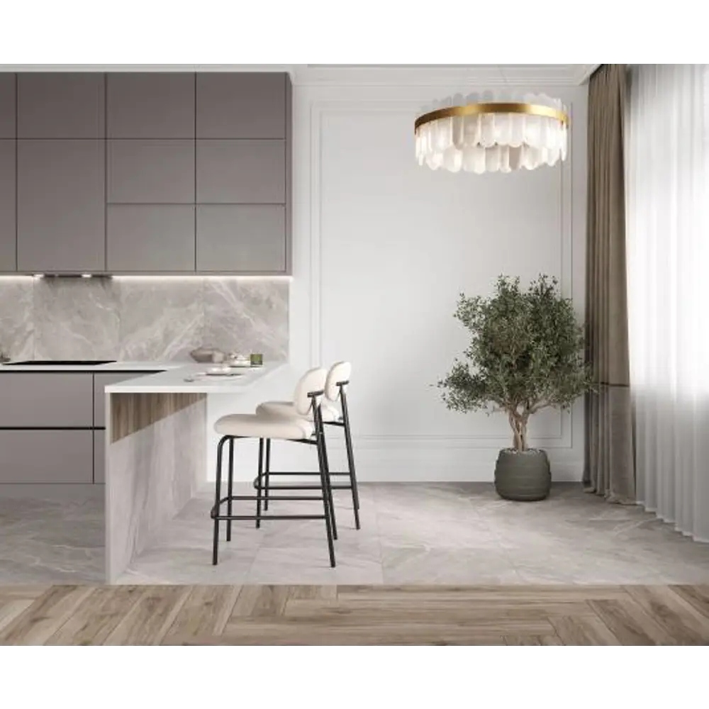 Керамогранит Laparet Crystal 60x60 см 1.44 м² лаппатированный цвет серый Crystal Grey STLM-2032032 - Вид №2