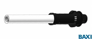 KUG71413571 Вертикальный наконечник для коакс. трубы диам. 60/100 мм, общая длина 1150 мм, длина наконечника 500 мм — антиобледeнительное исполнение BAXI
