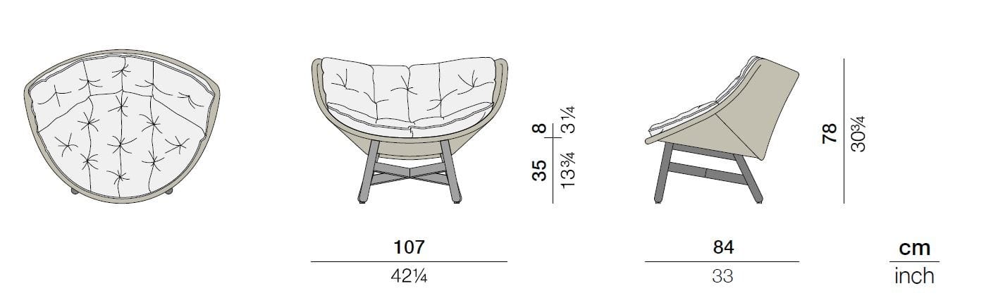 Тканевое садовое кресло DEDON MBRACE ARCH-00117330 - Вид №21