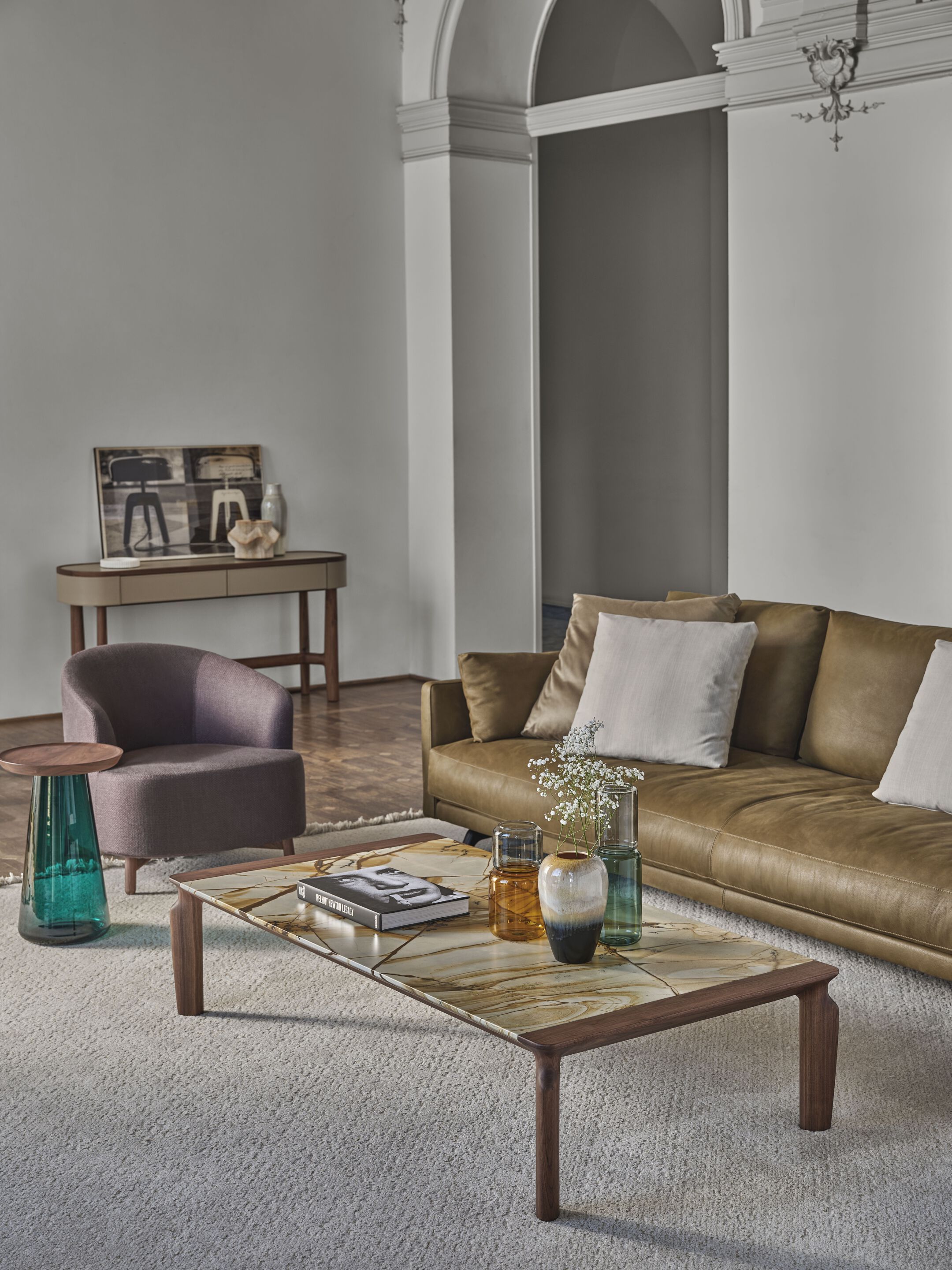 Прямоугольный мраморный журнальный столик Porada двадцать четыре ARCH-00072781 - Вид №1