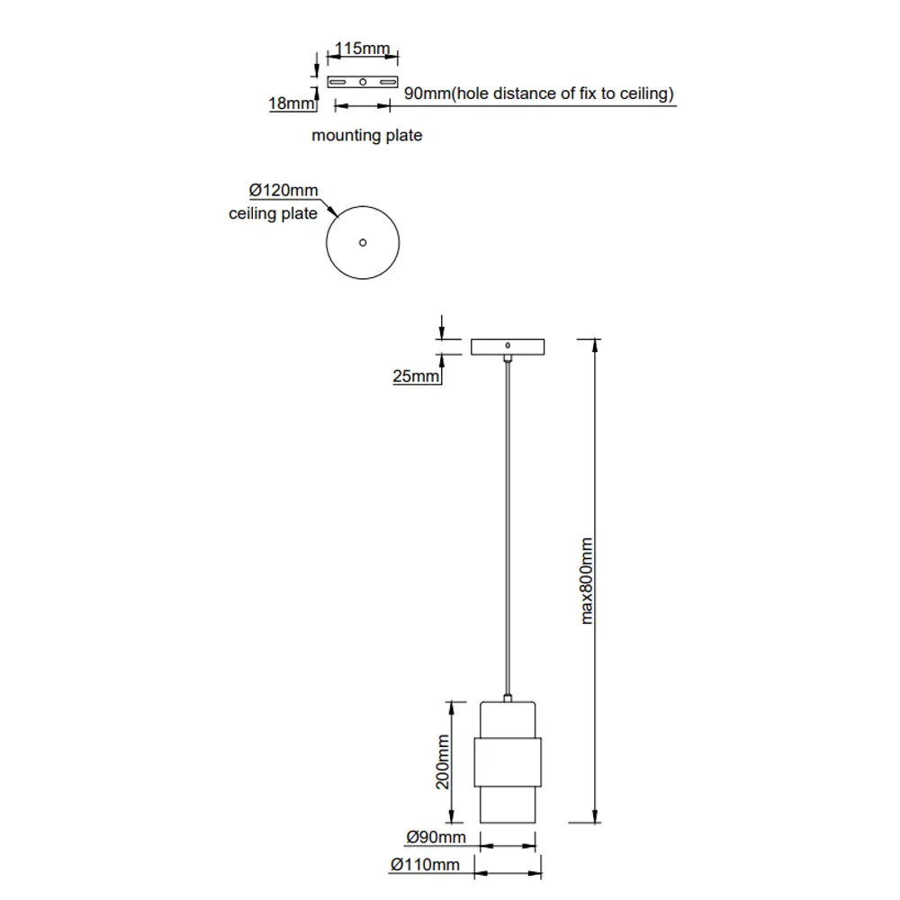 Escada Hurricane - подвесной светильник в стиле неоклассика с серым цилиндрическим плафоном 89377545 STLM-1562978 - Вид №8