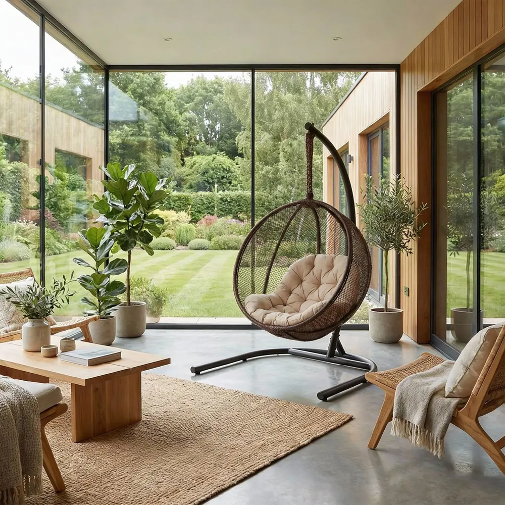 Кресло подвесное Greengard Арвис одноместное бежевый/коричневый STLM-2002107 - Вид №6