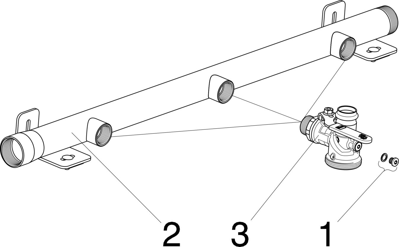 618 209 Модель G2345S Трубопроводные системы  Газовая арматура  Коллекторы  Однотрубные газовые счетчики Santreyd  - Вид №2