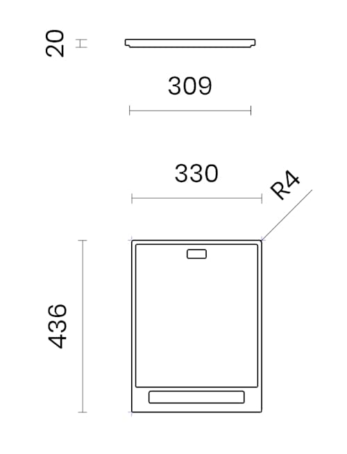 Прямоугольная разделочная доска TASCA 290.HB / HW ARCH-00007603 - Вид №1