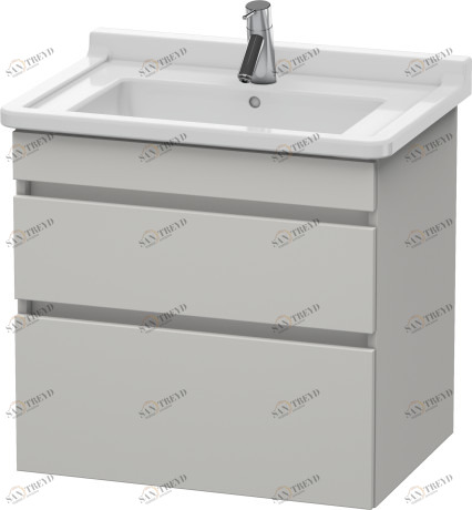 DS648700707 DuraStyle Тумбочка подвесная Бетонно-серый матовый декор Duravit