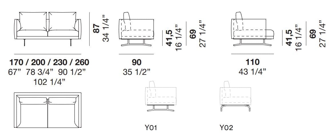 3-местный диван Alf DaFrè COPENAGHEN ARCH-00122957 - Вид №3