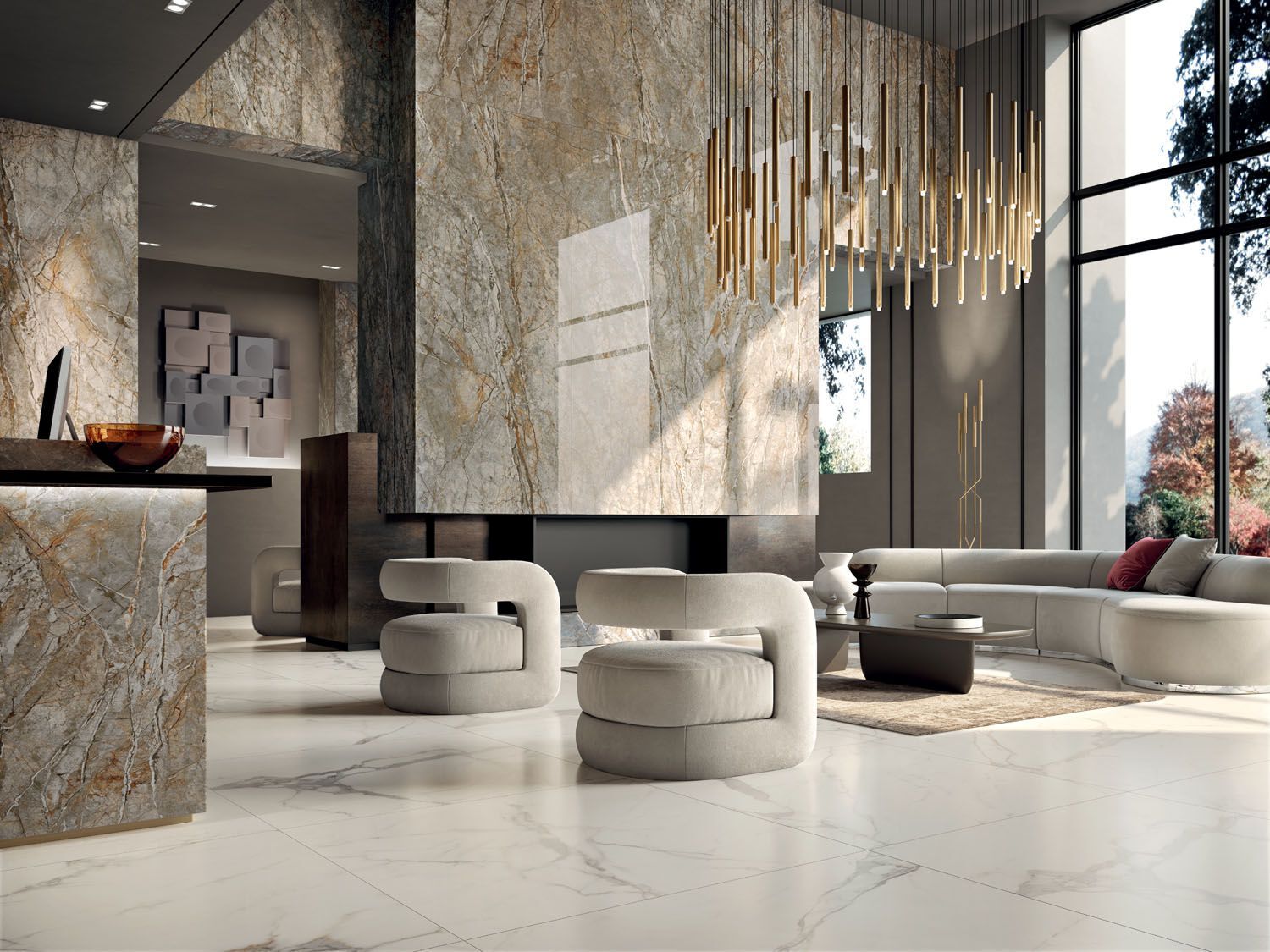 Керамогранит / напольное покрытие из ламинированного керамогранита с мраморным эффектом COTTO D'ESTE Starlight ARCH-00033515 - Вид №9