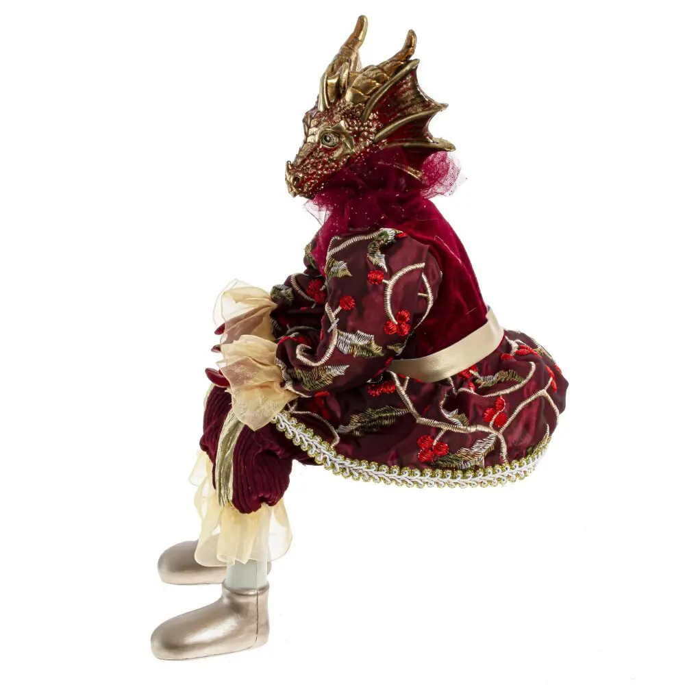 Фигурка новогодняя Дракон 40 см цвет бордовый Santreyd STLM-2034837 - Вид №2