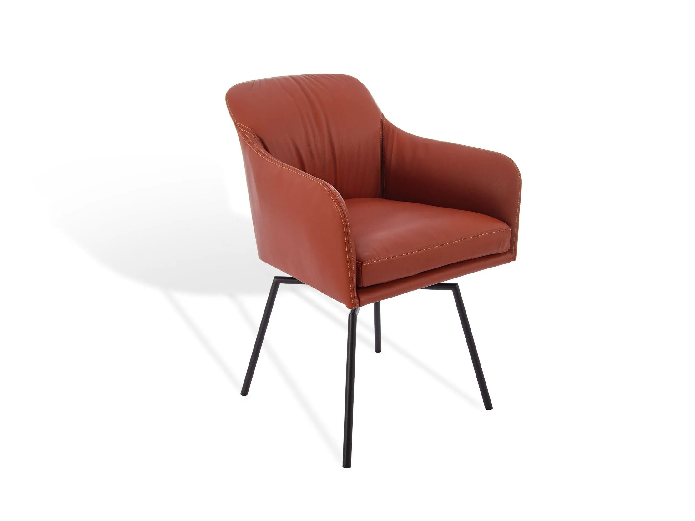 Мягкий стул с подлокотниками и крестообразной рамой KFF Youma Casual ARCH-00141105 - Вид №1