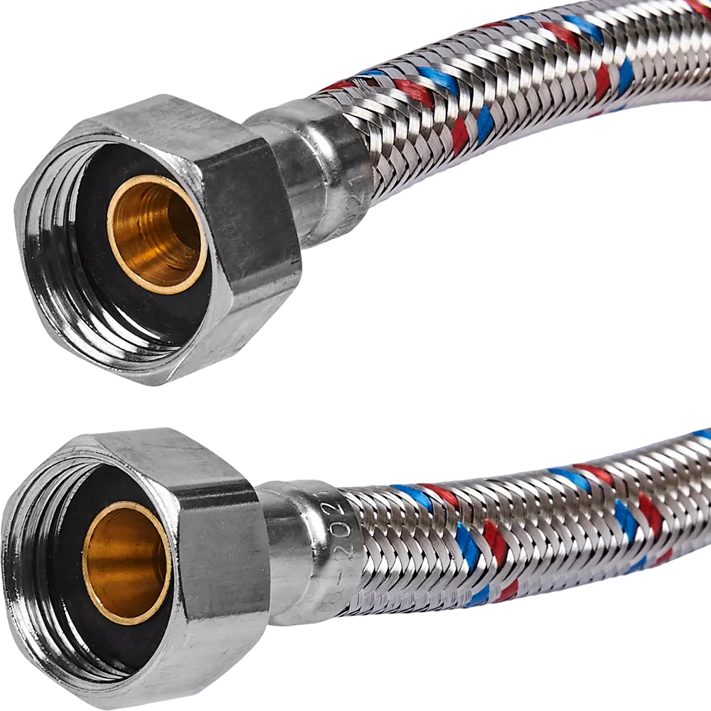 Гибкая подводка для воды ДТРД 50 см x 1/2" внутренняя-внутренняя резьба STLM-2204433 - Вид №1