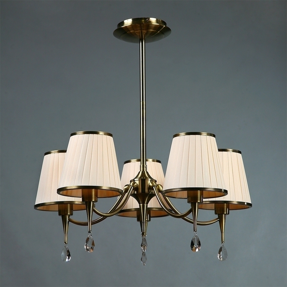 096824 Люстра Brizzi 5L MACA/005 бронза/кремовый Mantra 01625 