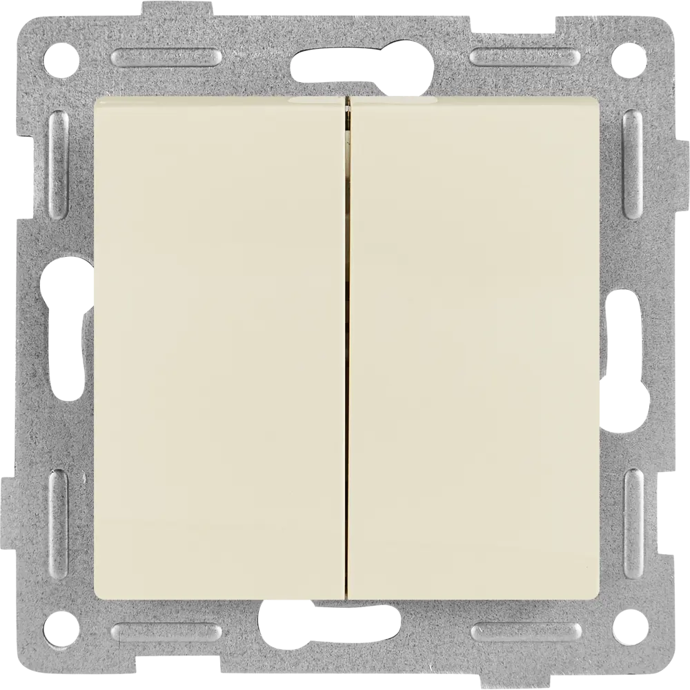 GUSI Electric Ugra — проходной выключатель на 2 клавиши в бежевом исполнении 87618443 STLM-1107216 - Вид №1
