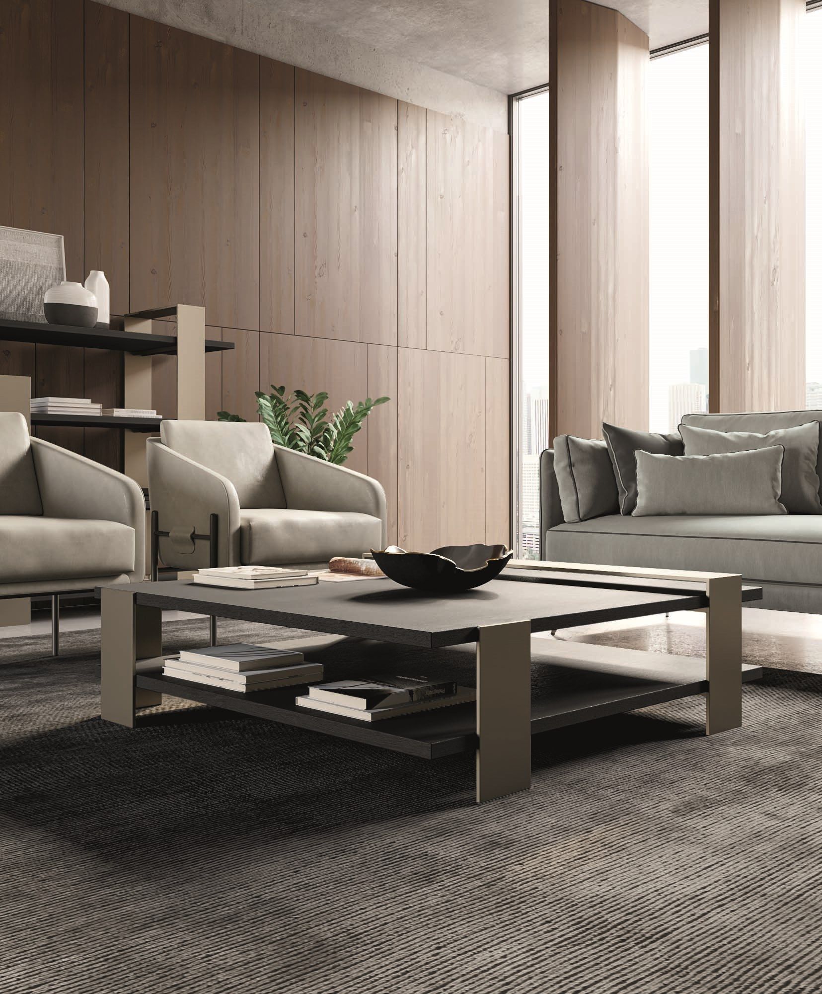 Деревянный прямоугольный низкий журнальный столик Dall'Agnese Киото ARCH-00078269 - Вид №2