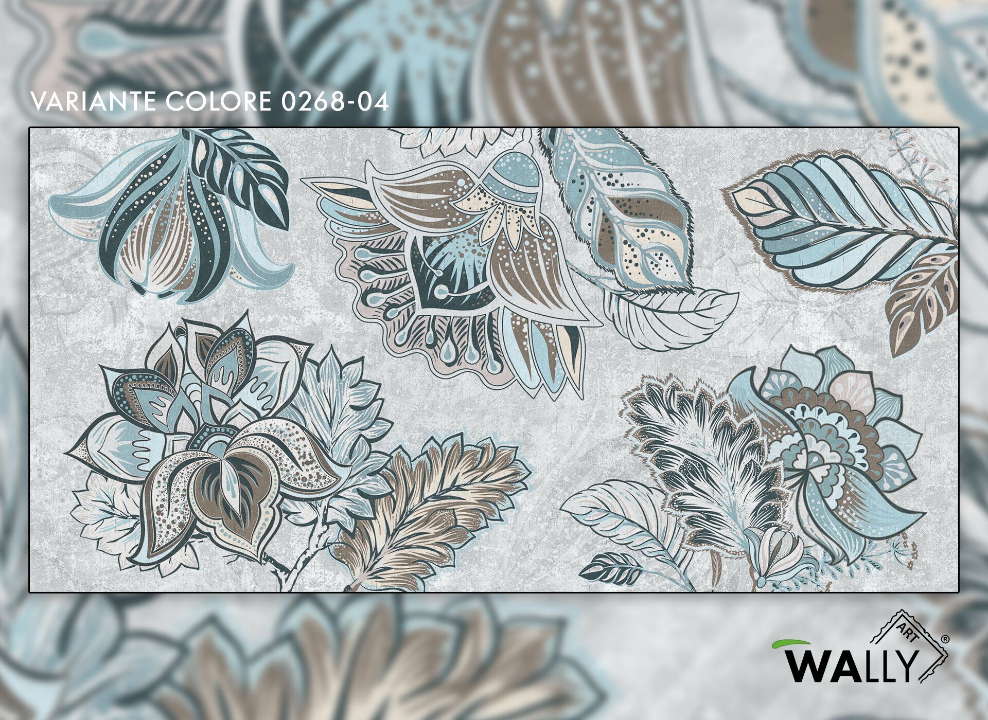 Моющиеся нетканые обои с цветочным рисунком WALLYART Lacollection ARCH-00100688 - Вид №3