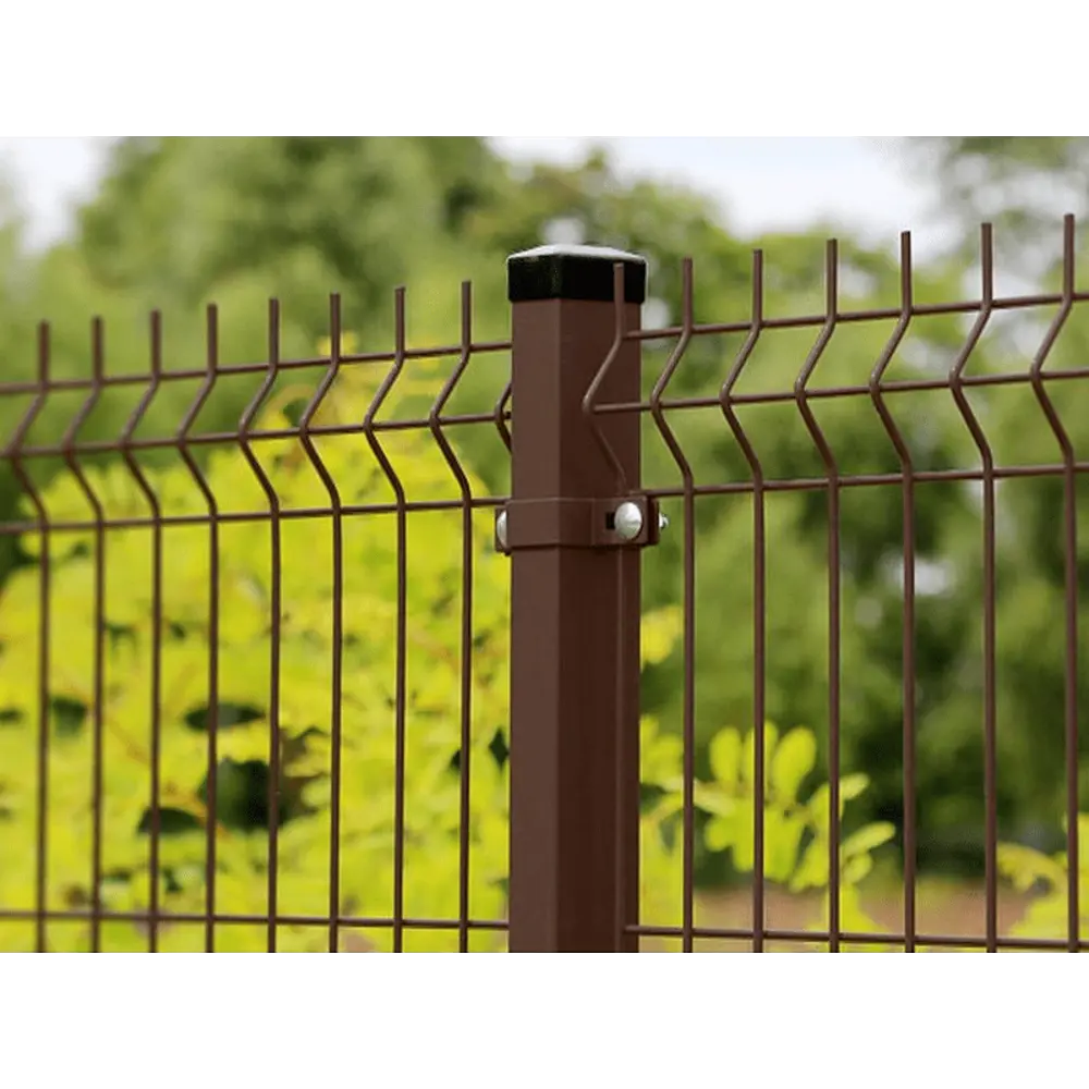 3D панель для забора Fine 2.5x1.53 м RAL 8017 коричневый 3 ребра Santreyd STLM-2159864 - Вид №4