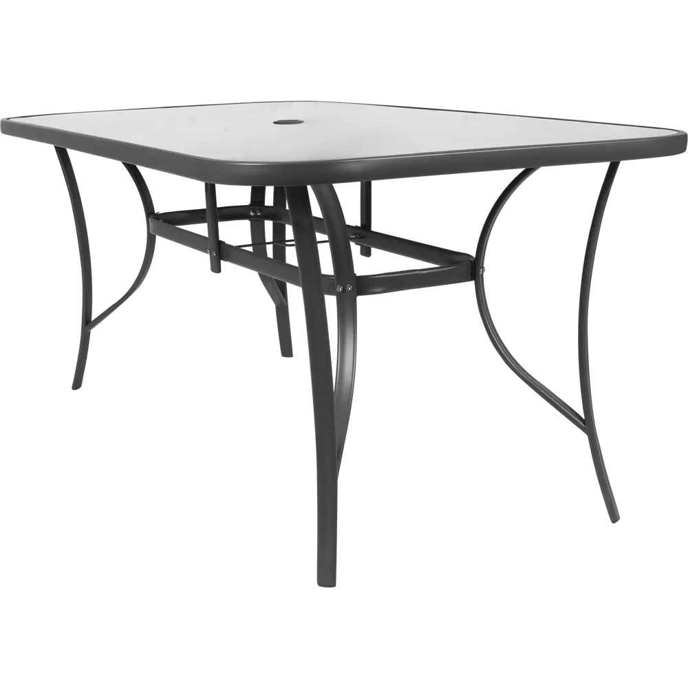 Стол стальной 160x90x70 см, стеклянная столешница 18859657 STLM-2063671 Santreyd 