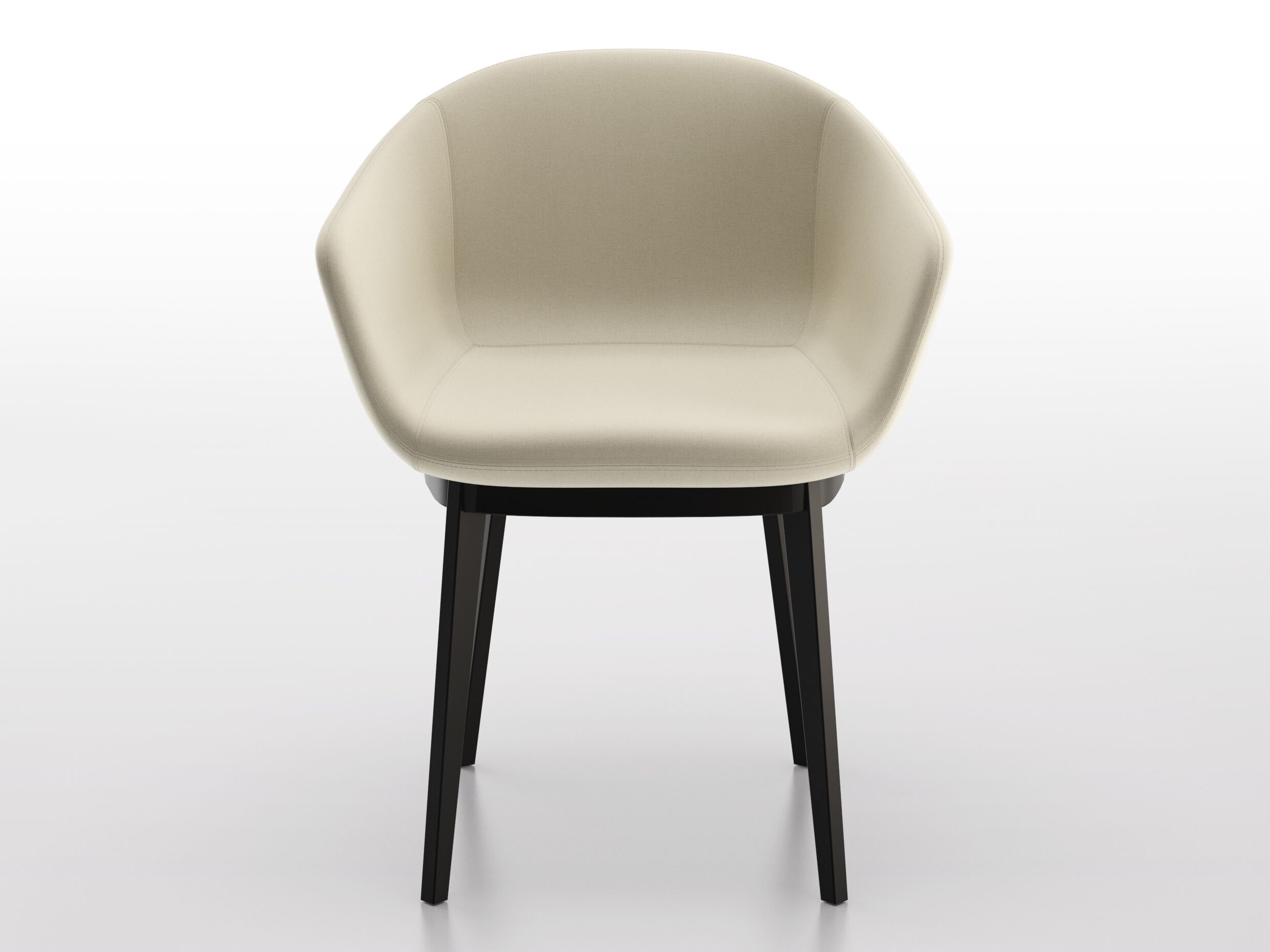 Тканевое кресло с подлокотниками и основанием из бука BBB LUCREZIA ARCH-00090458 - Вид №1