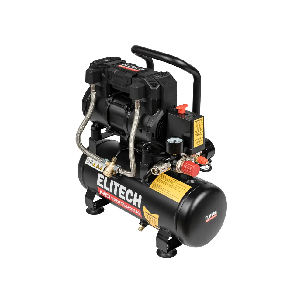Компрессор сетевой поршневой безмасляный Elitech HD ACF 200-8S, 8 л 200 л/мин STLM-2167427 - Вид №3