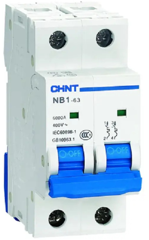 91094166 Автоматический выключатель Chint NB1-63 2P B32 А 6 кА 179649 STLM-0480938