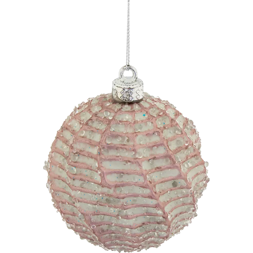 Шар ёлочный паутинка ø 7.8 см пластик розовый Santreyd STLM-2137545
