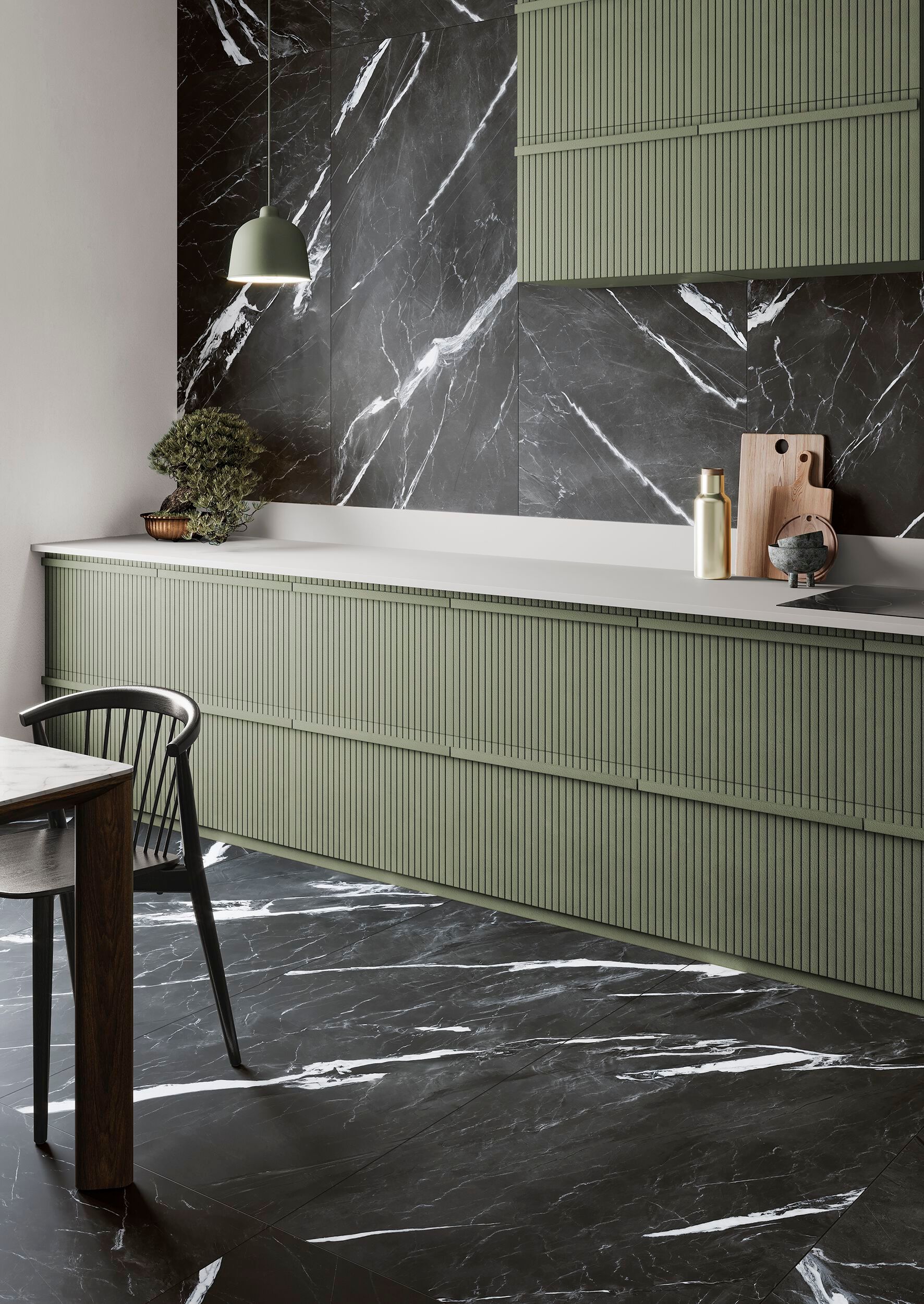 Мраморный эффект глазурованного керамогранита/напольного покрытия Gayafores MONTBLACK ARCH-00144933 - Вид №1