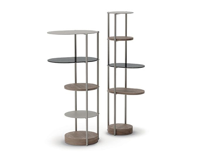 Отдельно стоящий книжный шкаф из металла и дерева Vittoria Frigerio DOGE ARCH-00082074